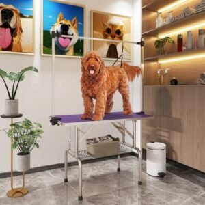 PawHut Adjustable Dog Grooming Table