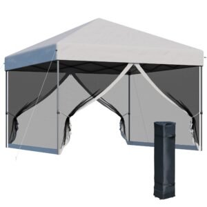 Outsunny 10' x 10' Pop-Up Canopy Outdoor Party Tent