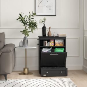 PawHut Cat Dog Feeding Station Storage Cabinet