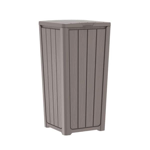 23Gal. Outdoor Trash Can And Lid Gray