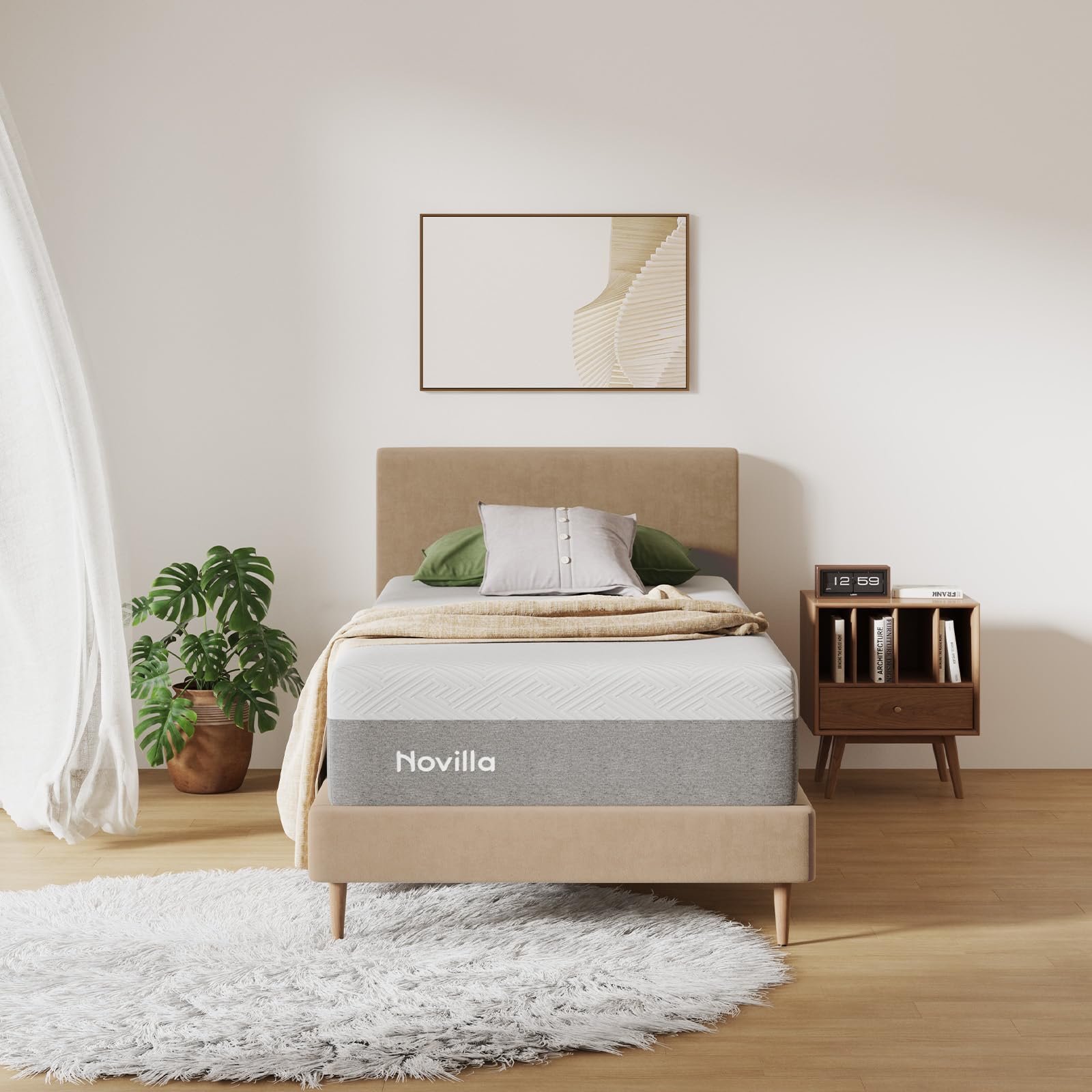 Novilla Bliss Twin Mattress, 10 Inch Gel Memory Foam